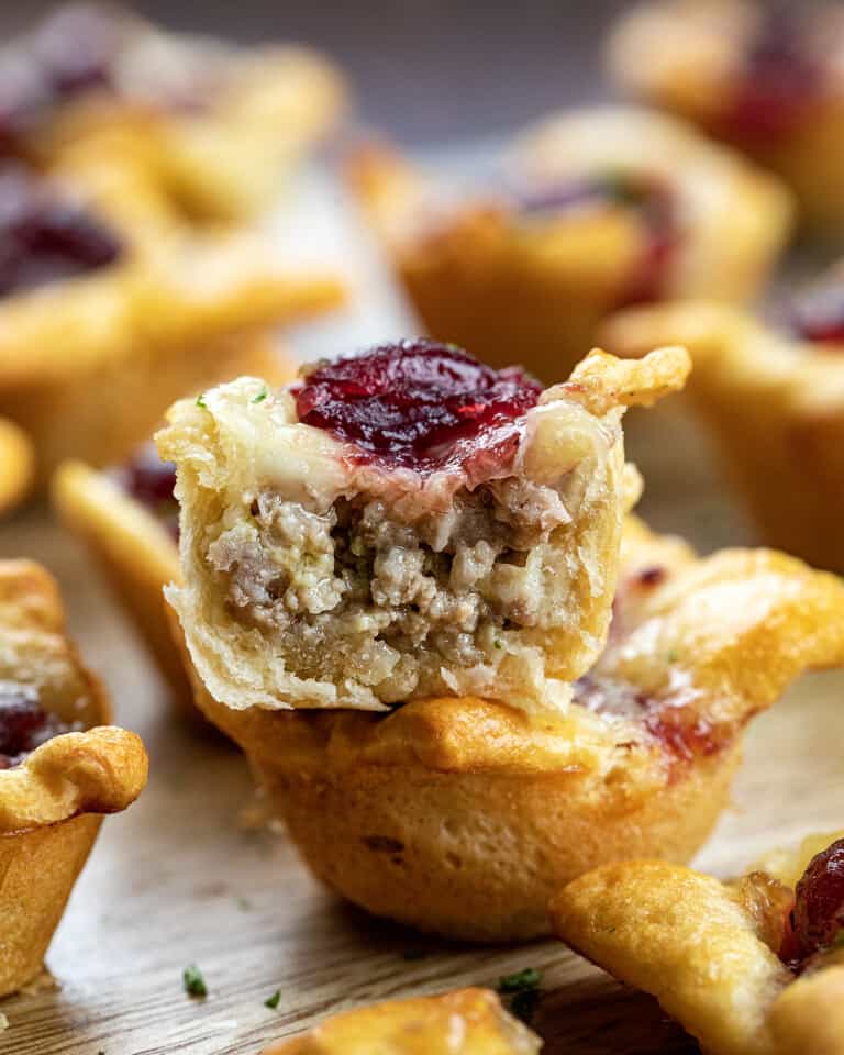 Sausage Cranberry Brie Bites I Am Homesteader