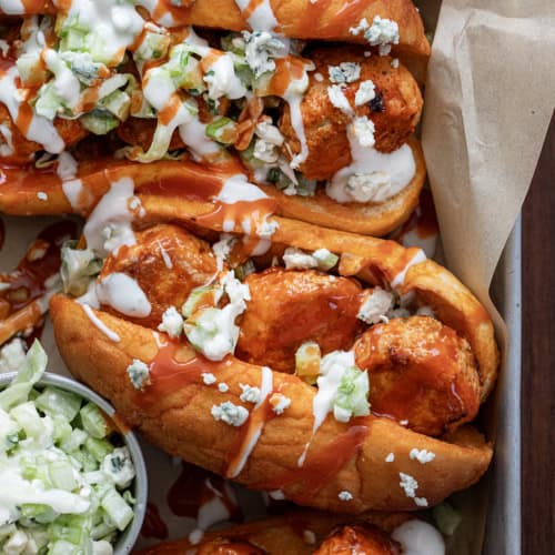 Buffalo Chicken Meatball Sandwich With Celery Slaw I Am Homesteader