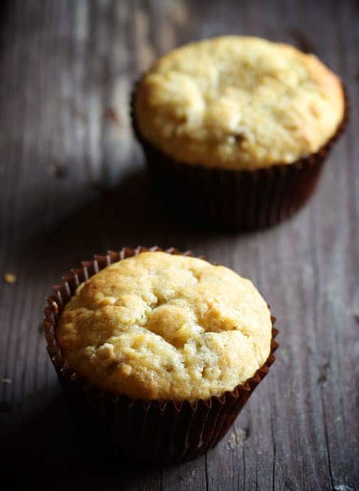 I left out one very traditional ingredient in these muffins... and the result was the PERFECT Banana Muffin!