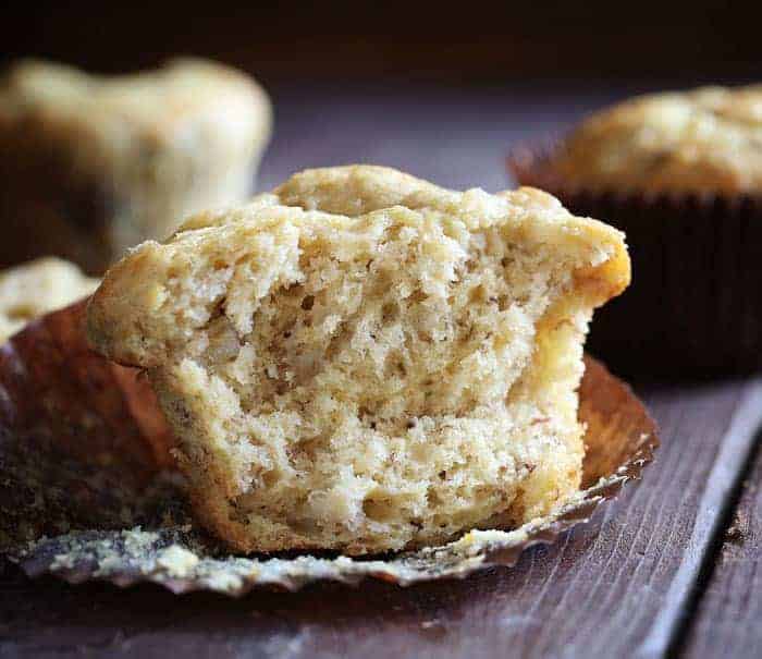 I left out one very traditional ingredient in these muffins... and the result was the PERFECT Banana Muffin!