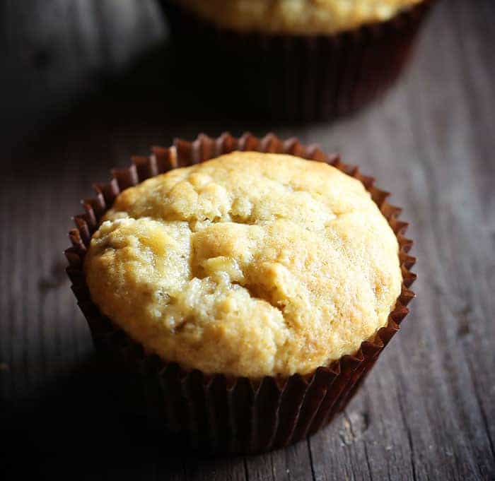 I left out one very traditional ingredient in these muffins... and the result was the PERFECT Banana Muffin!