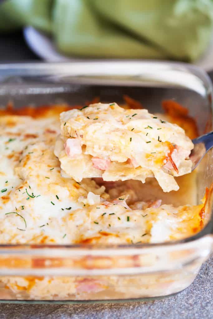 Cheesy Ham Potato Bake