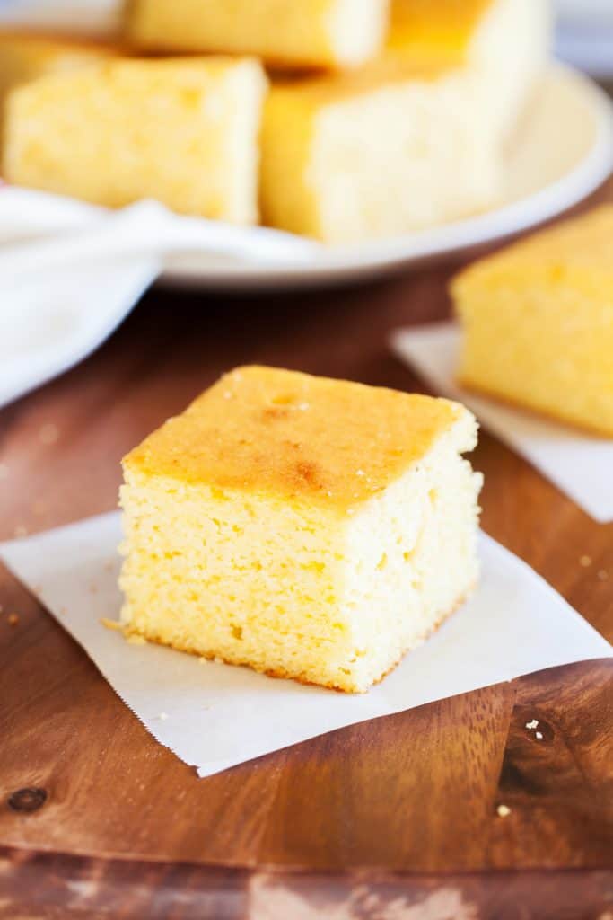 slice of cornbread