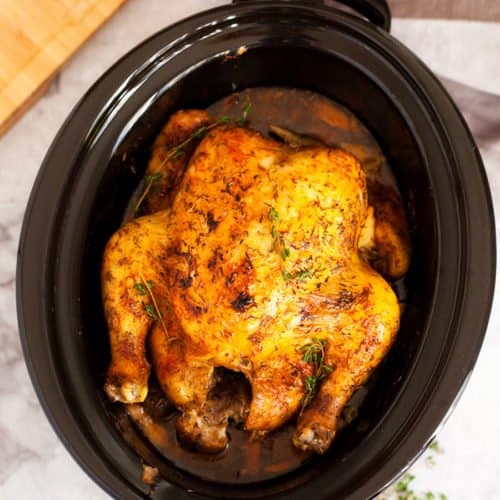 Slow Cooker Rotisserie Chicken • The Prairie Homestead