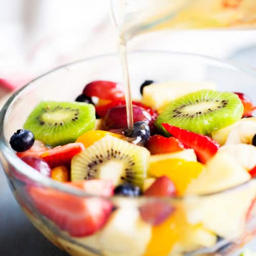 christmas fruit salad with honey lime dressing Fruit Salad with Honey-Lime Dressing