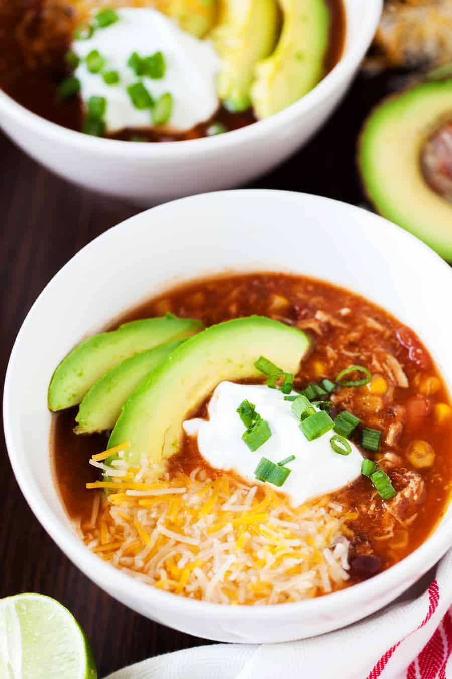 Soupe aux tacos au poulet en sept boîtes