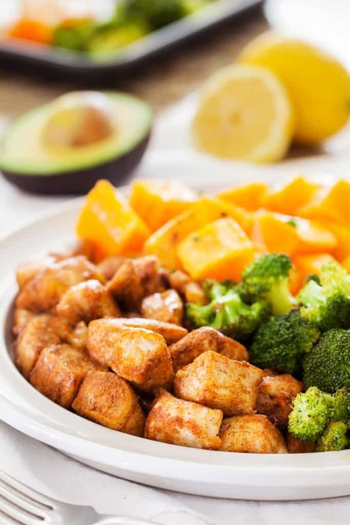 Plate of Spicy Chicken and Broccoli