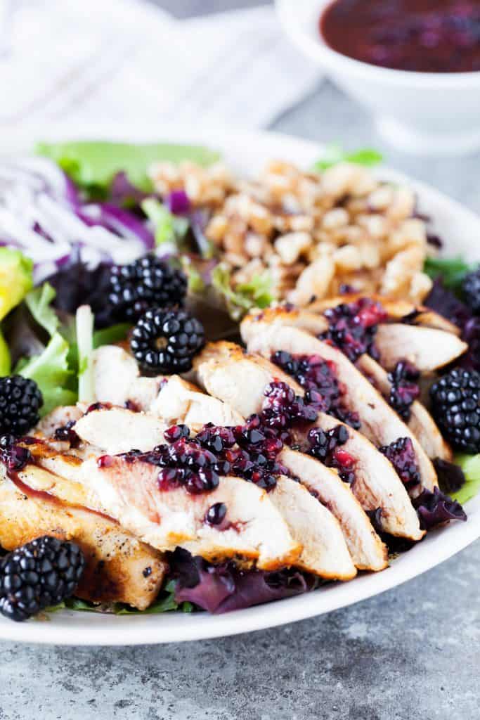 Blackberry Dressing on a fresh chicken salad