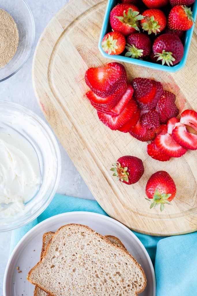 Farm fresh strawberries for breakfast!