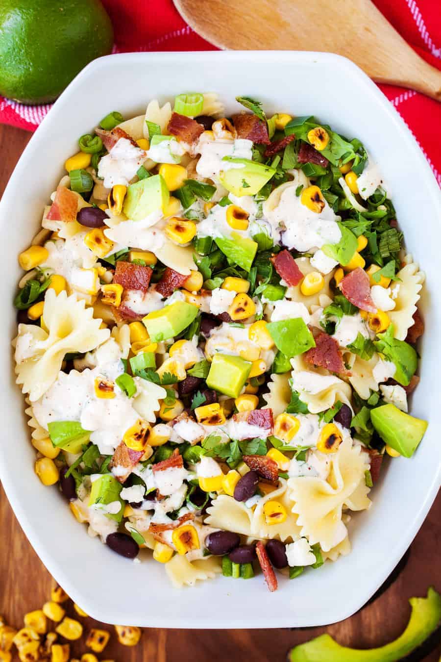 Corn Pasta Salad {VIDEO} - I Am Homesteader