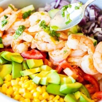 Shrimp and Avocado Salad from iamhomesteader.com