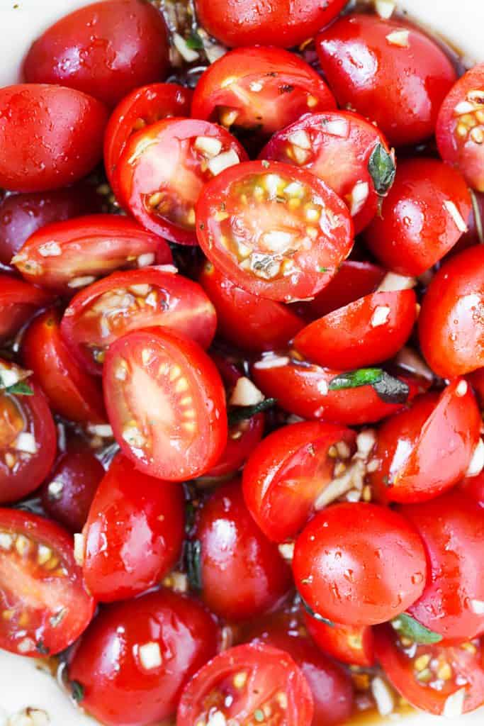 Freshly picked cherry tomatoes made for Balsamic Roasted Cherry Tomato Walleye