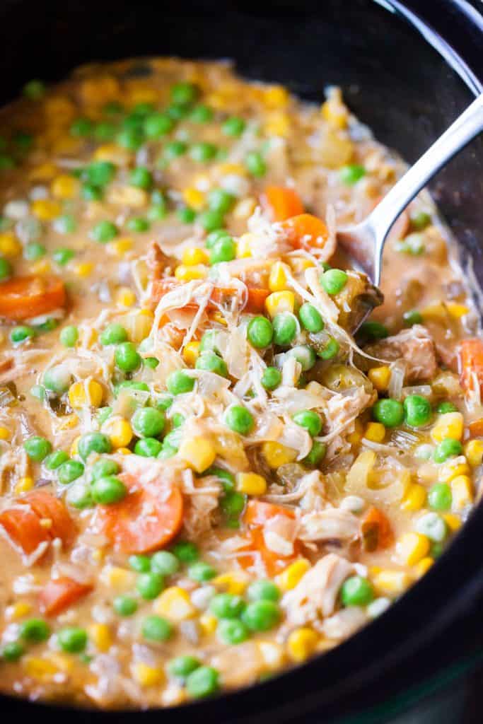 Easy Delicious Slow Cooker Chicken Pot Pie Soup