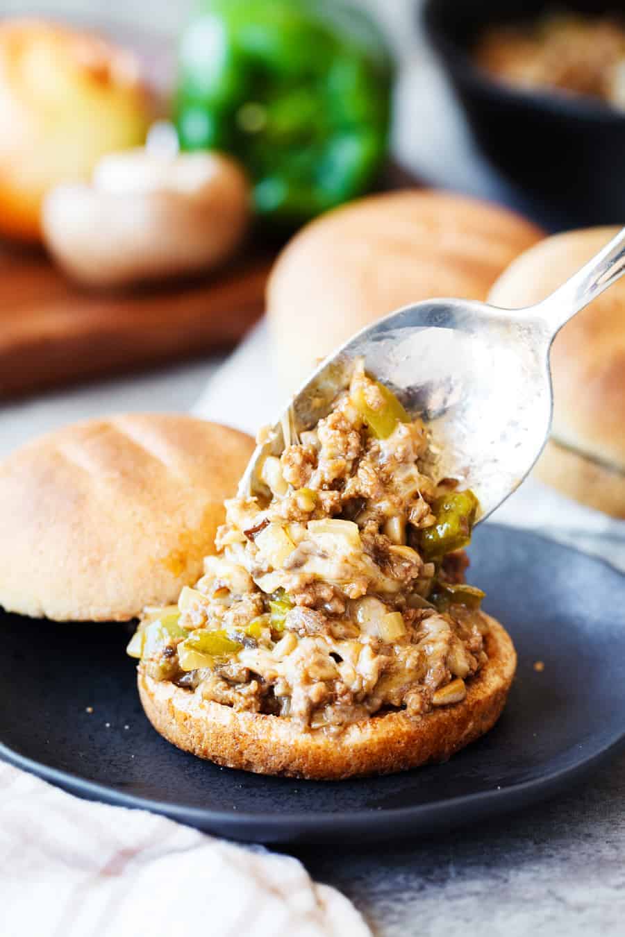 Philly Cheesesteak Sloppy Joes - I Am Homesteader