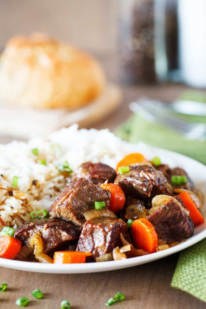 Slow Cooker Pot Roast and rice