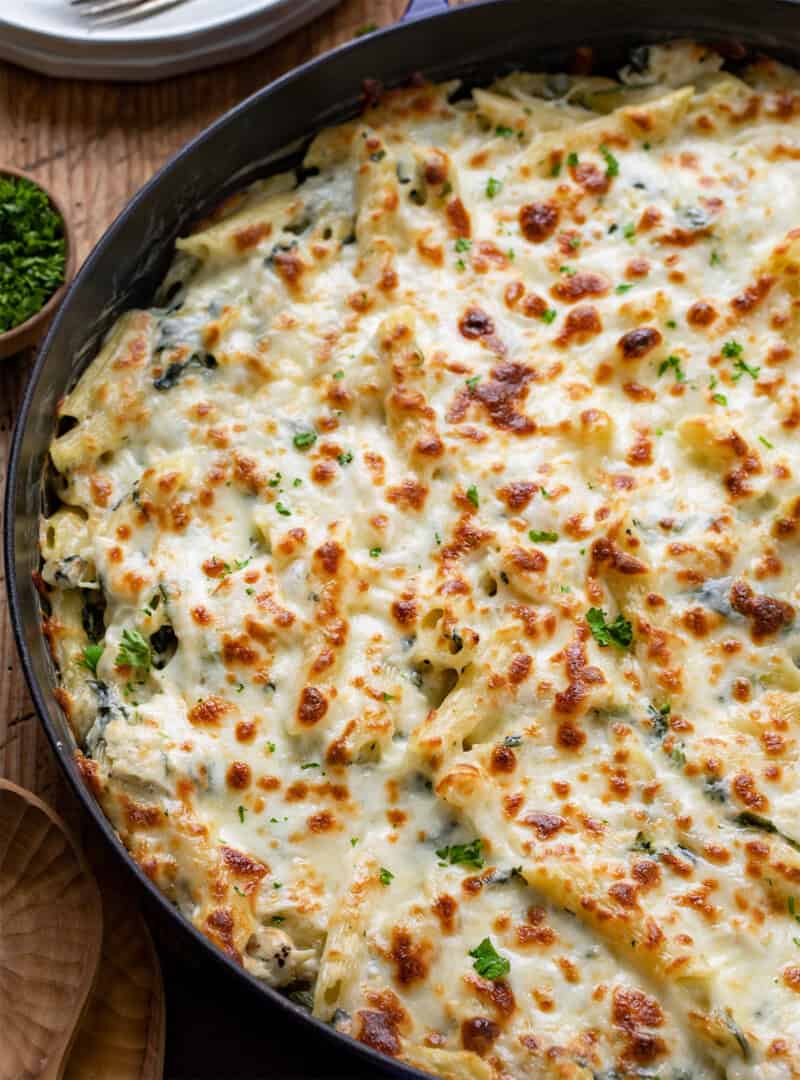 Spinach Dip Chicken Pasta - I Am Homesteader