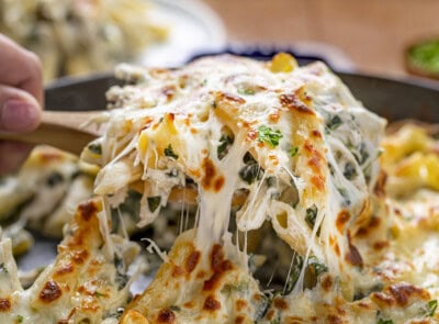 Spinach Dip Chicken Pasta - I Am Homesteader