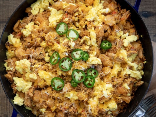 Rutabaga Hash Browns with Pulled Pork