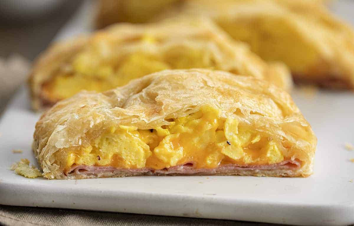 Piece of Ham & Cheese Breakfast Puff Pastry