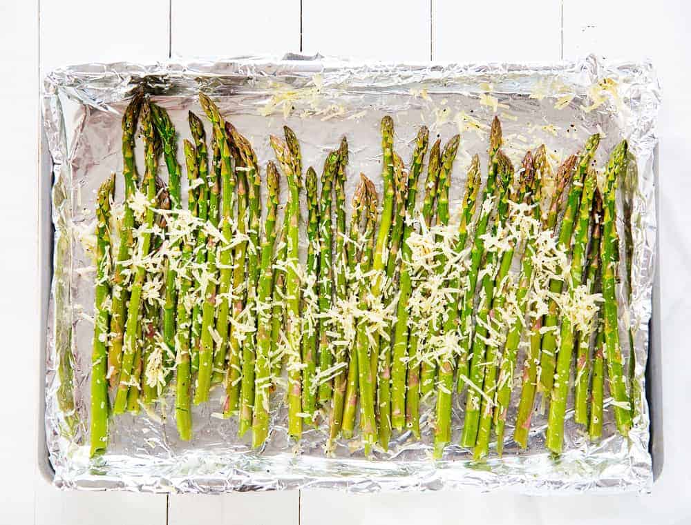 Roasted Asparagus with freshly grated parmesan cheese!