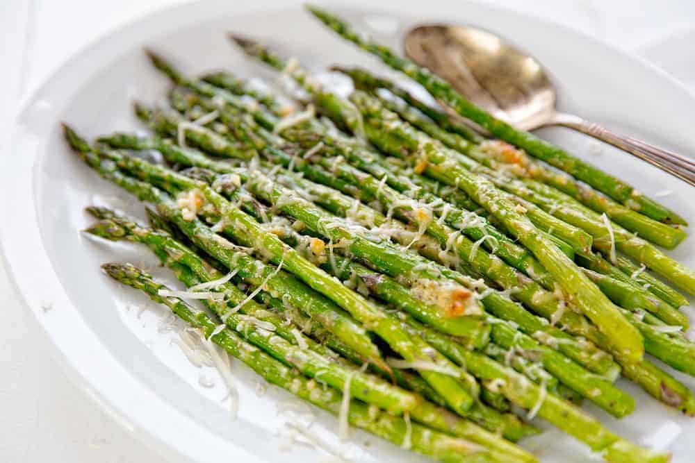 Asparagus olive oil parmesan cheese