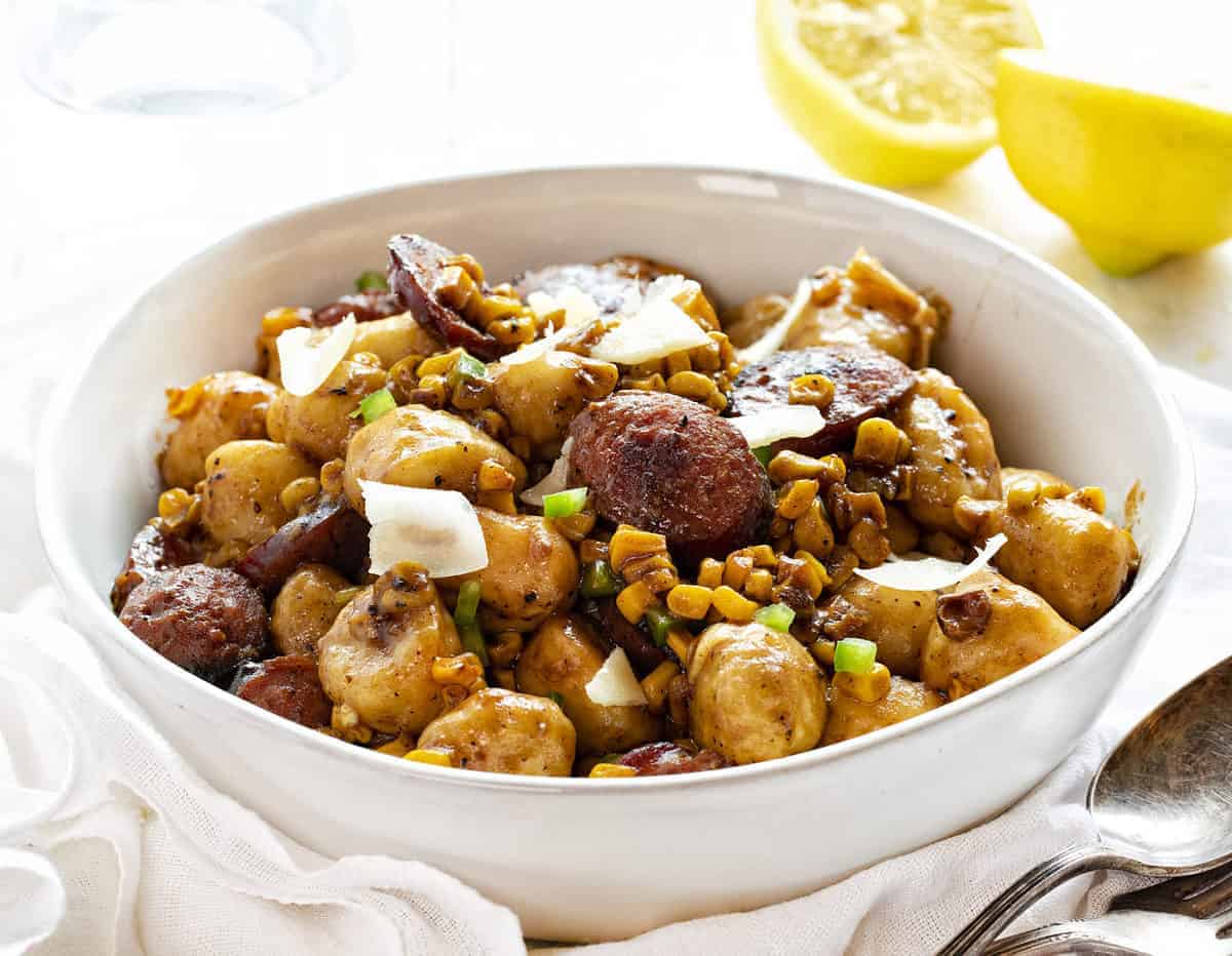  Roasted Corn and Summer Sausage Gnocchi 
