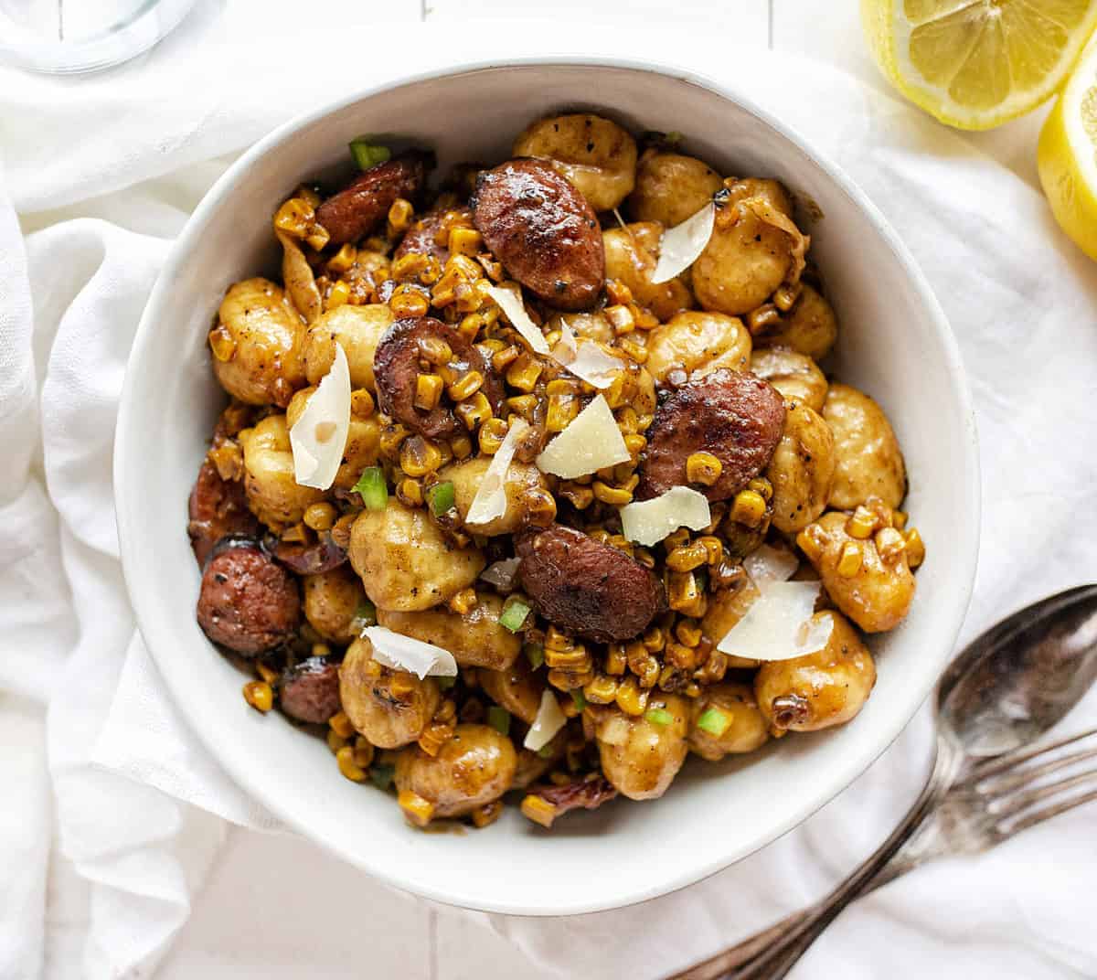 Corn and Sausage Gnocchi I Am Homesteader