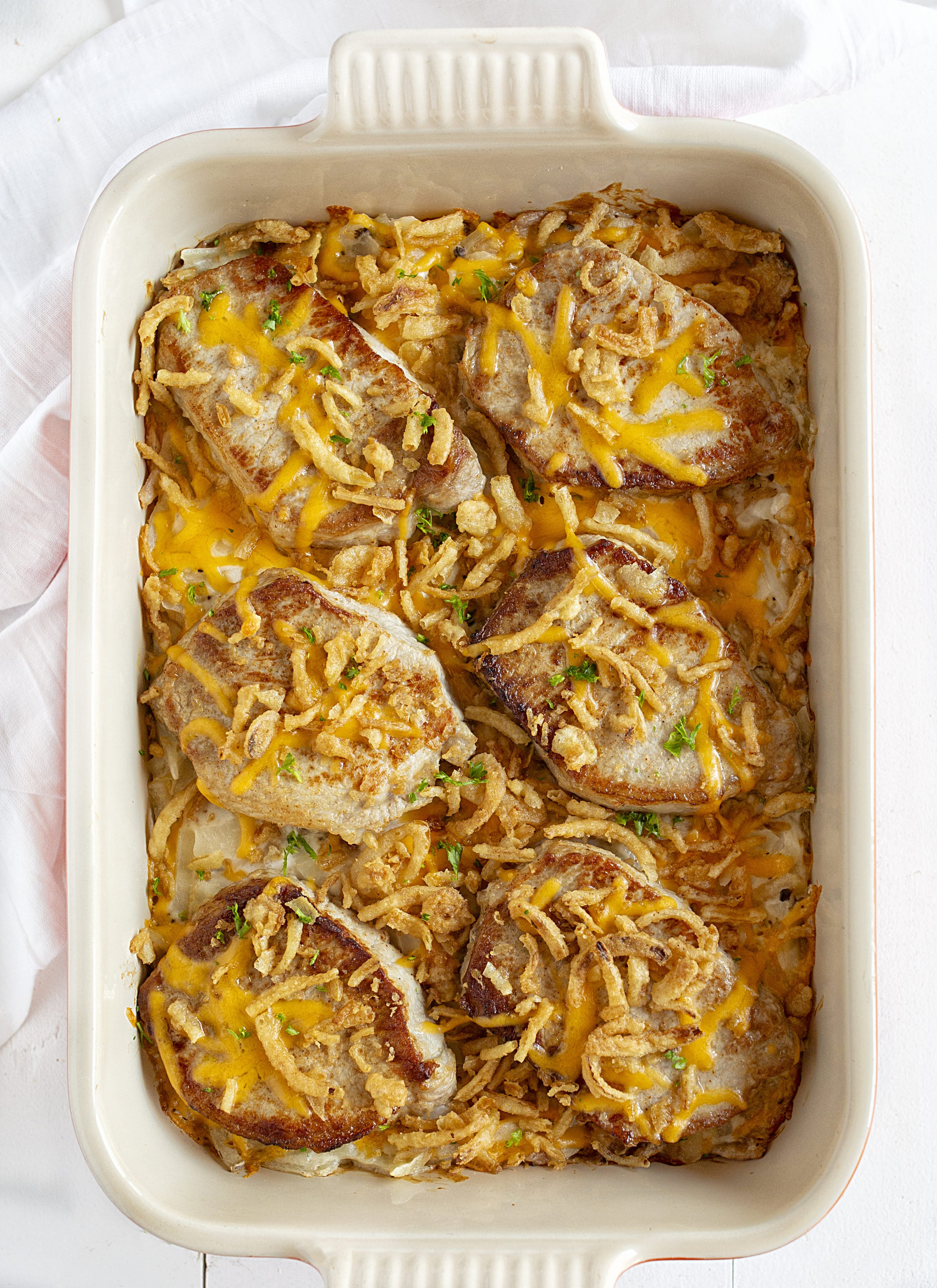 Pork Chop Casserole from Overhead