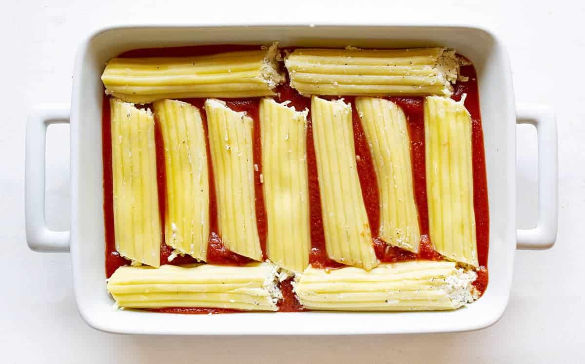 Baked Three Cheese Manicotti