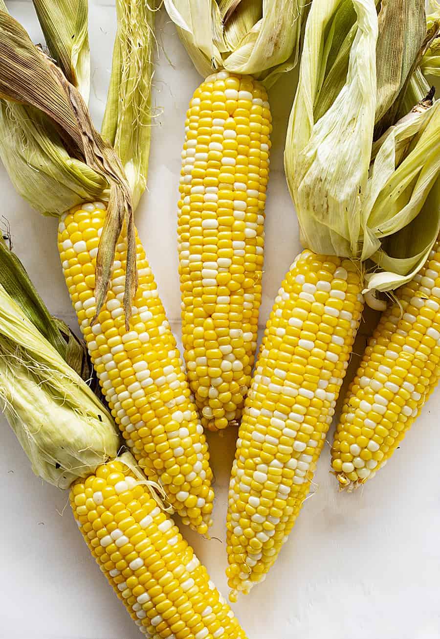 Grilled Corn with Husks On