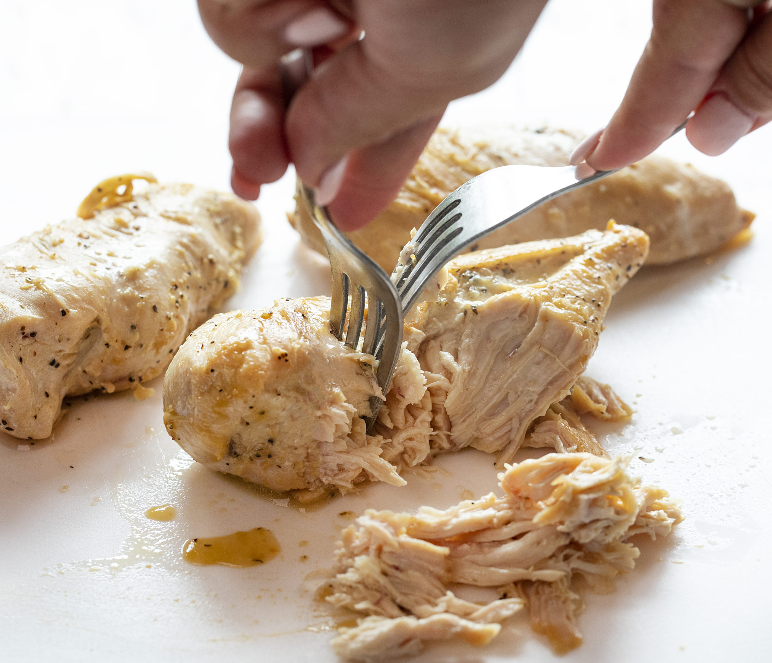 Easy Chicken Broth + Shredded Chicken