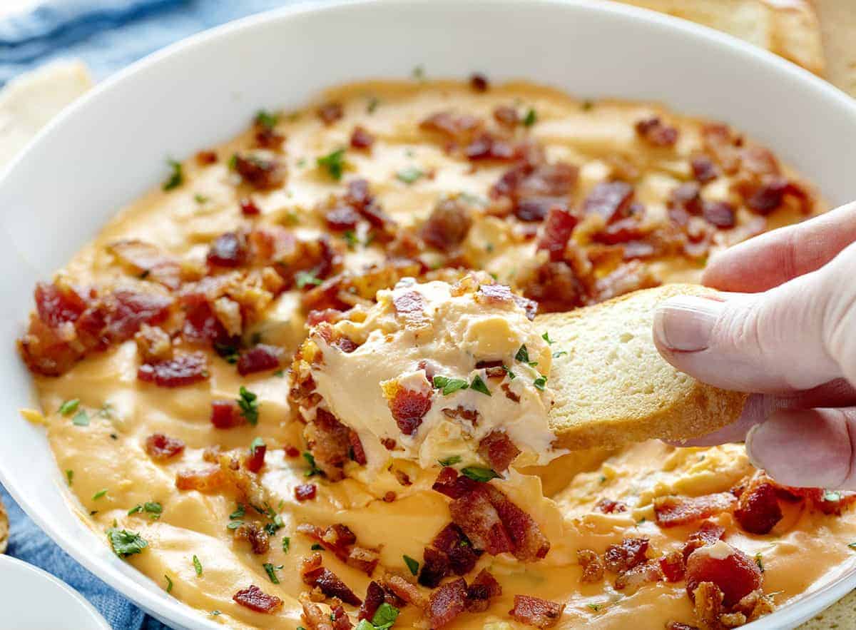 Scooping Out Bacon Cheese Dip