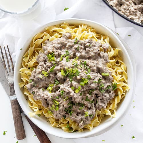 Easy Hamburger Stroganoff - I Am Homesteader