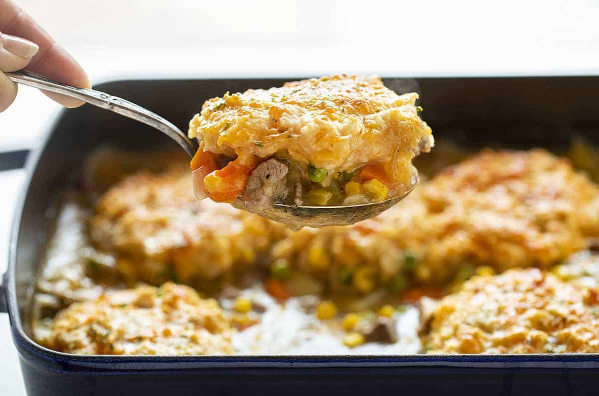 One Scoop of Beef Pot Pie Casserole