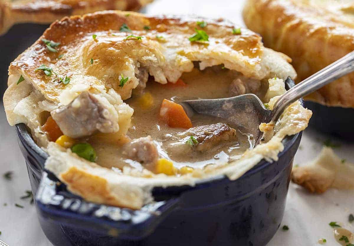 Spoonful of Individual Beef Pot Pies