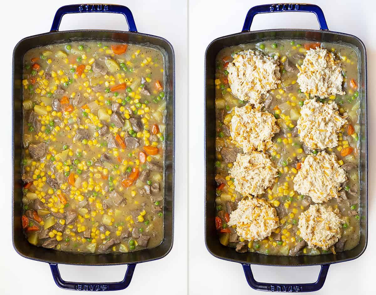 Process for Beef Pot Pie Casserole