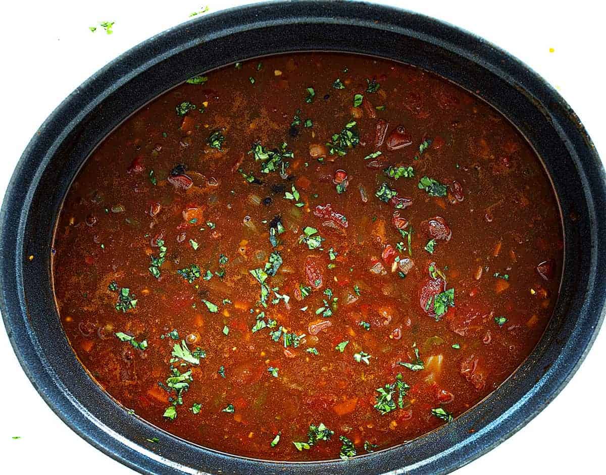 Meatless Chili - Overhead View