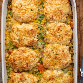 Fully Baked Chicken Pot Pie Casserole.