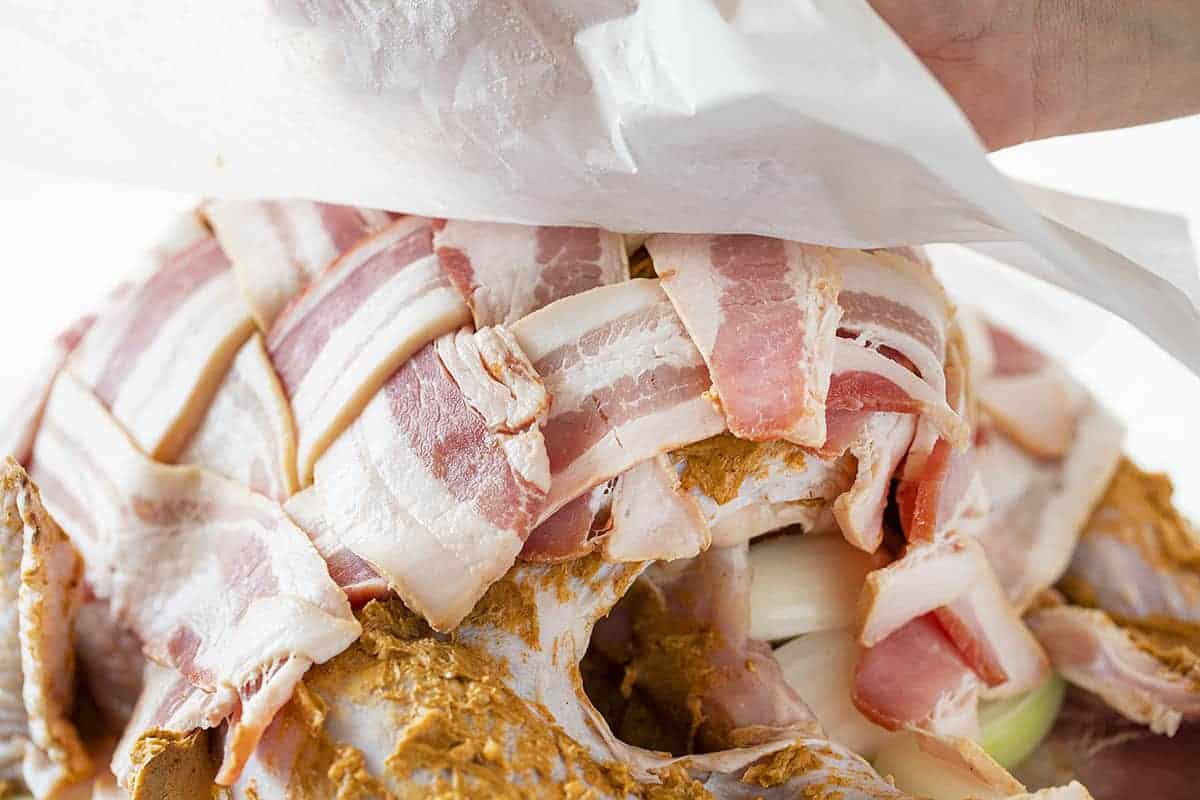 Laying Bacon Lattice on Turkey
