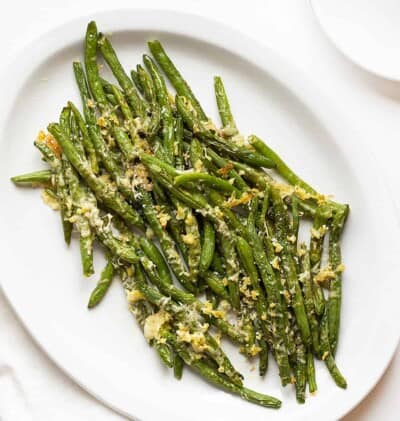 Roasted Parmesan Green Beans - I Am Homesteader