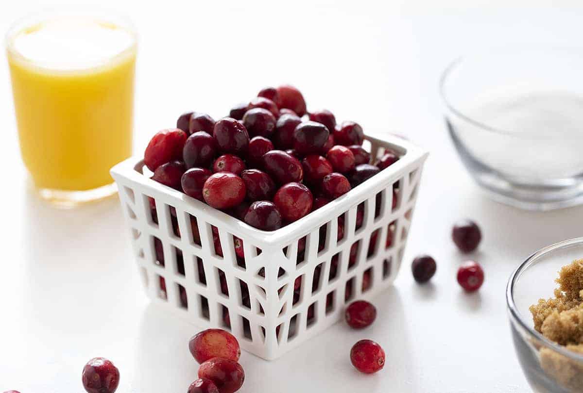 Ingredients for Homemade Cranberry Sauce