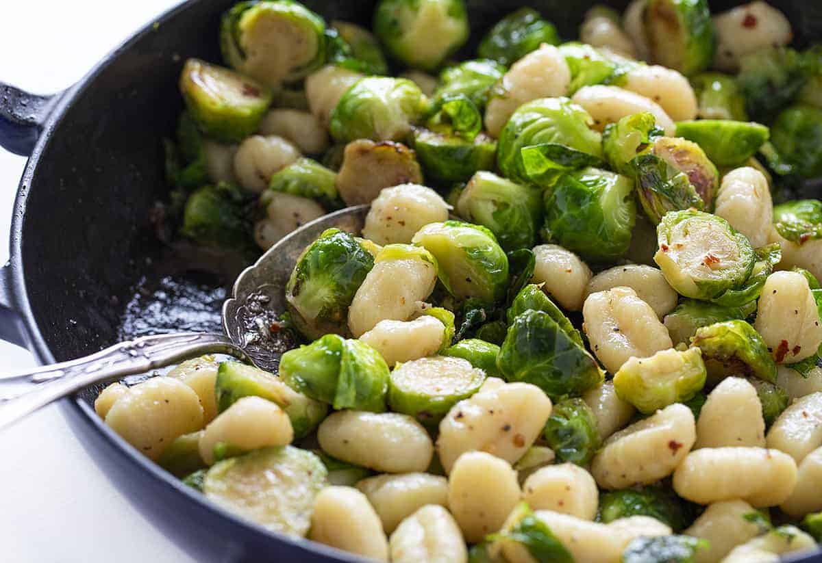 Spoonful of Gnocchi with Brussels Sprouts