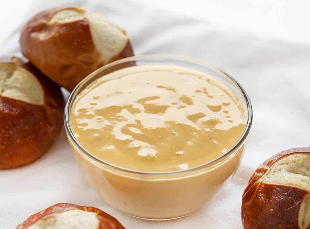 Cheddar Cheese Sauce in a Bowl