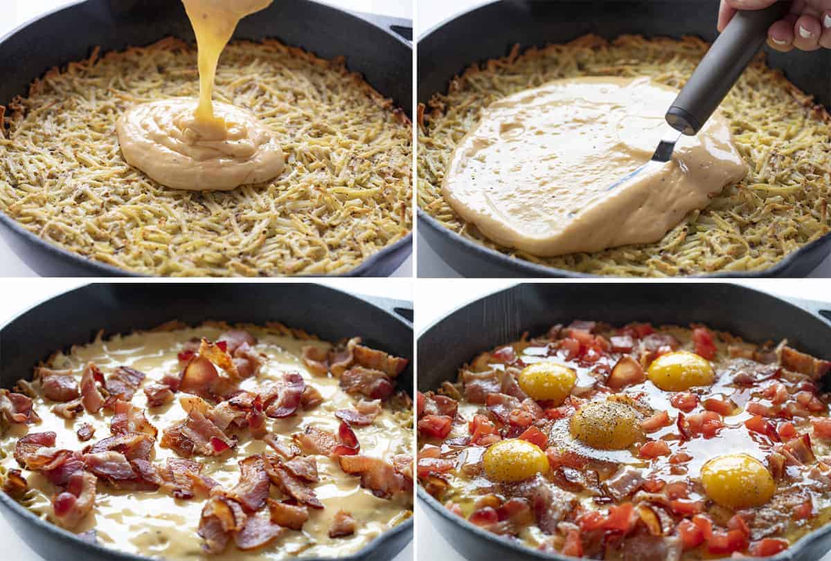 Steps for Making Hash Brown Breakfast Skillet 