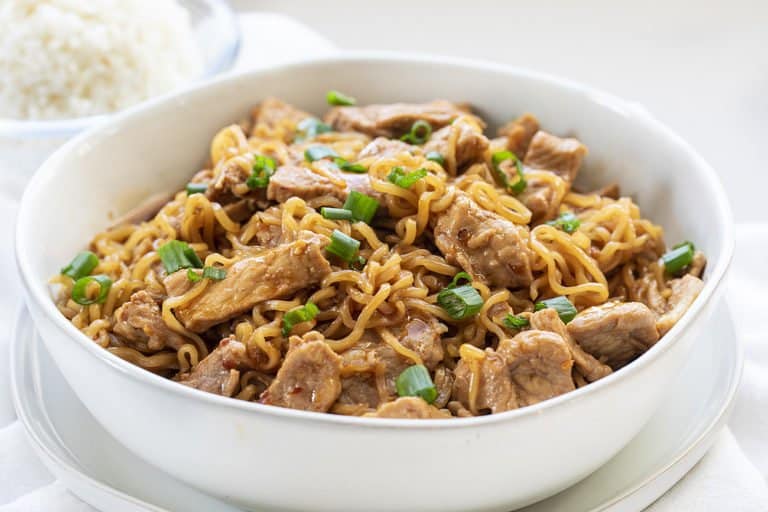 Easy Spicy Pork Noodles I Am Homesteader