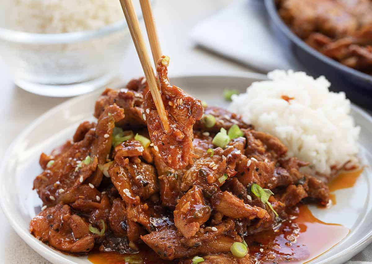 Korean spicy marinated clearance pork