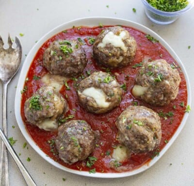 Cheese Stuffed Meatballs - I Am Homesteader