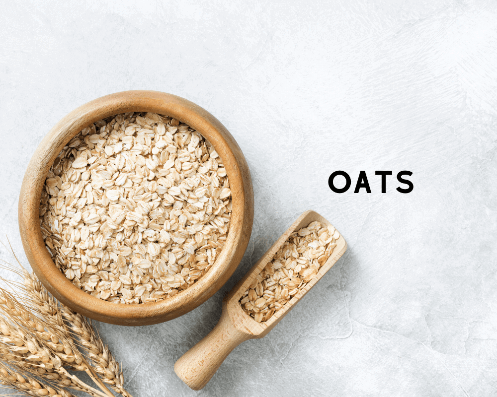 image of raw oats taken from overhead