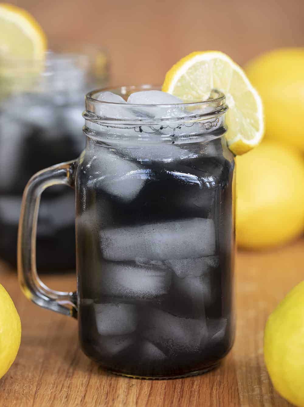 Glass of Charcoal Lemonade