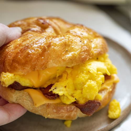 Ham and Egg Croissant Sandwiches Recipe